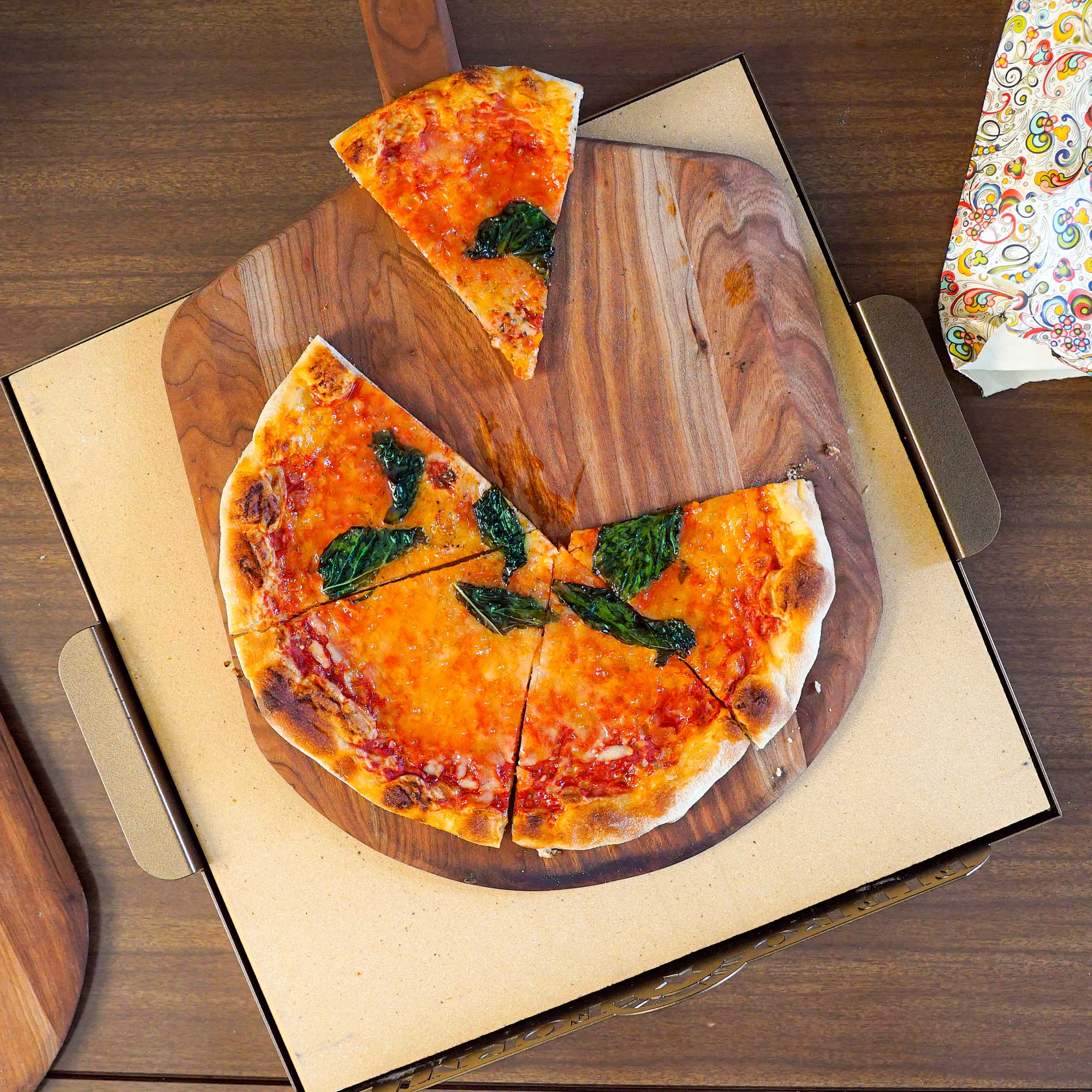Pizza on Pizza Stone